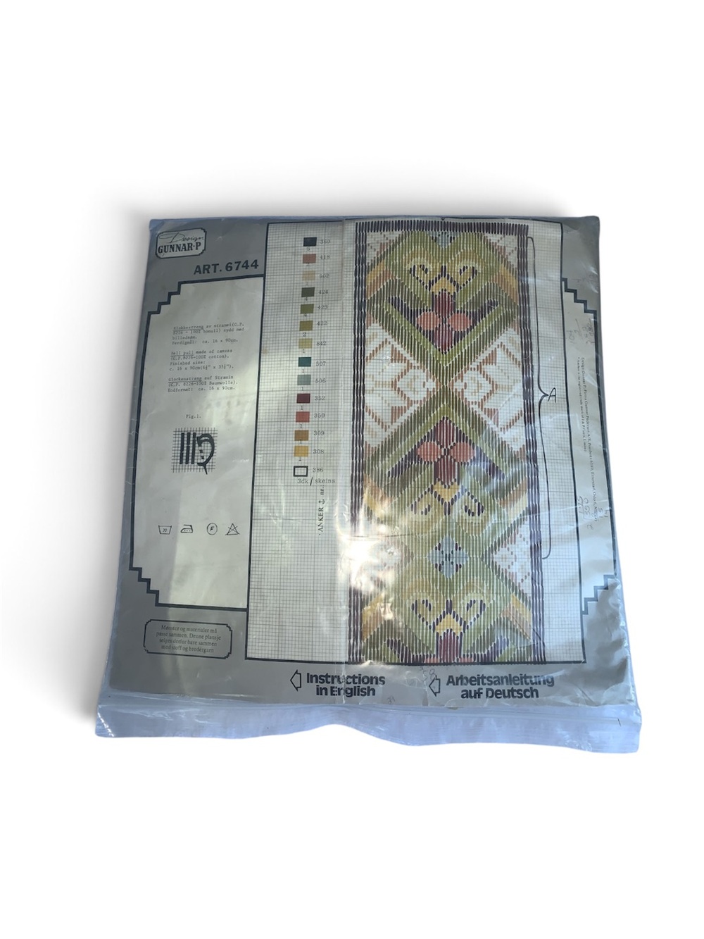 Gunnar Nylund Green, Pink and Cream Patterned Wall Tapestry Kit